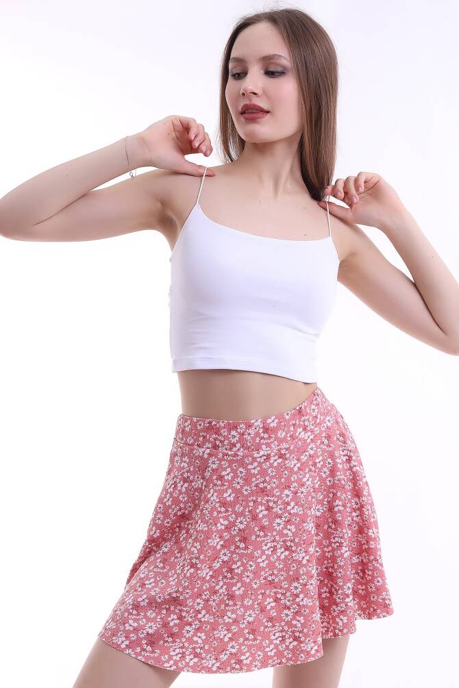 Bej Kadın Ip Askılı Crop Bluz Zyn-58191 - 14