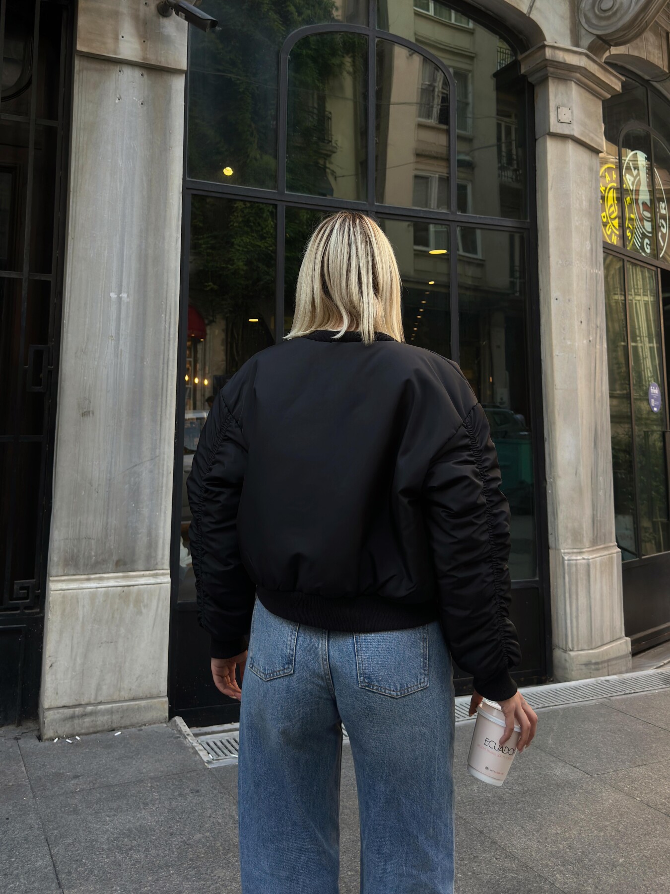 KADIN BELİ LASTİKLİ İÇİ ASTARLI CROP BOMBER MONT ZYN-58532 - 18