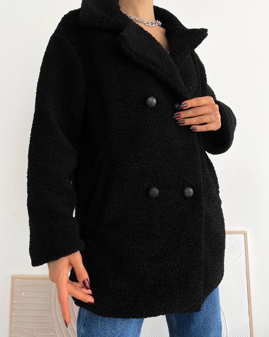 KADIN KRUVAZE PELUŞ KABAN ZYN-58366 - 7