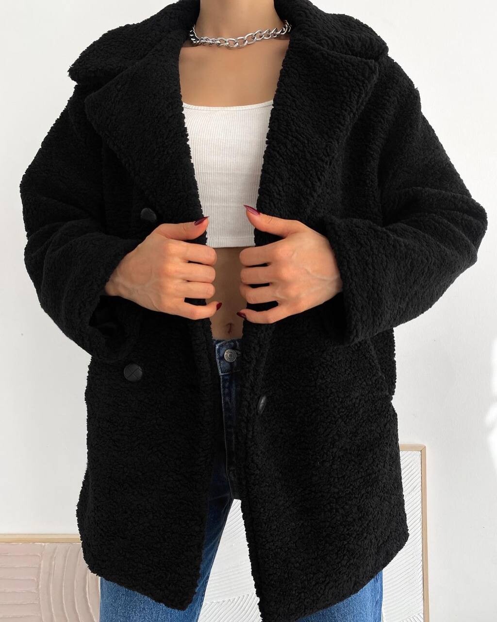 KADIN KRUVAZE PELUŞ KABAN ZYN-58366 - 8