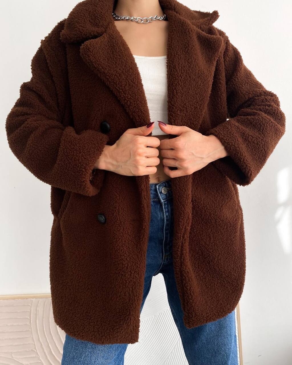 KADIN KRUVAZE PELUŞ KABAN ZYN-58366 - 9