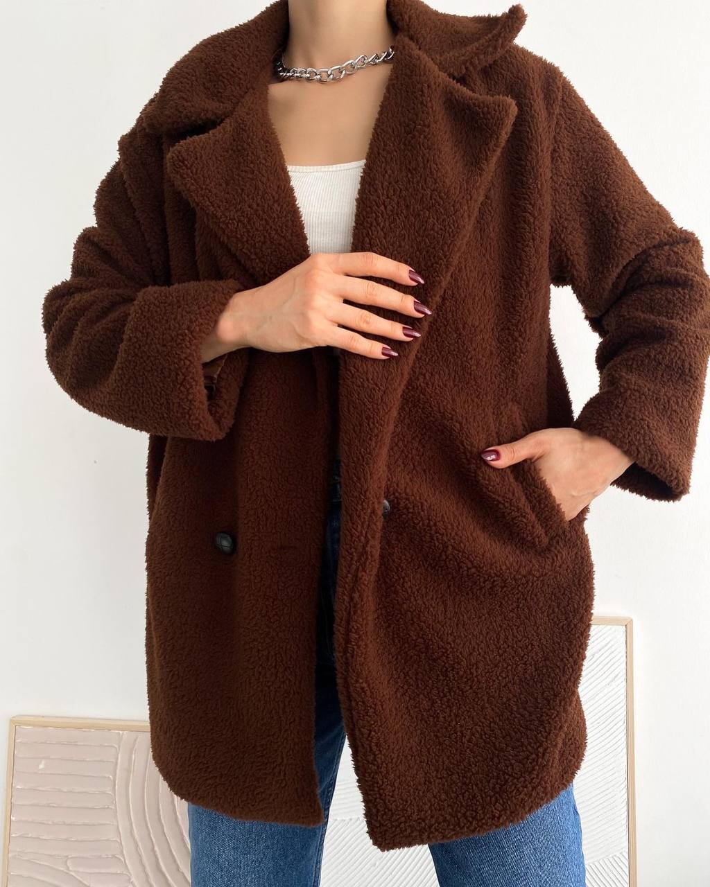 KADIN KRUVAZE PELUŞ KABAN ZYN-58366 - 12