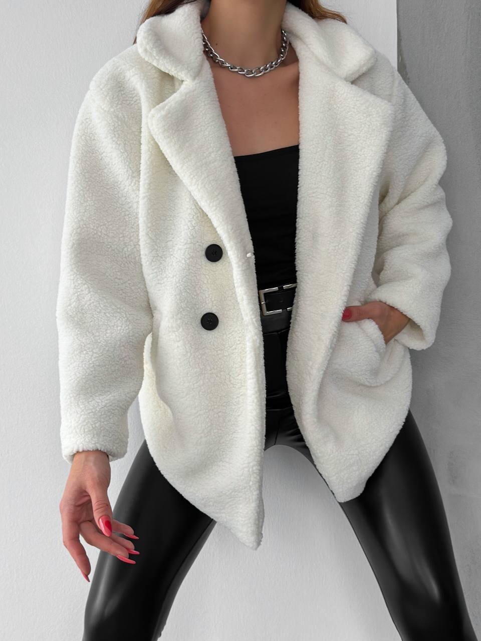 KADIN KRUVAZE PELUŞ KABAN ZYN-58366 - 13