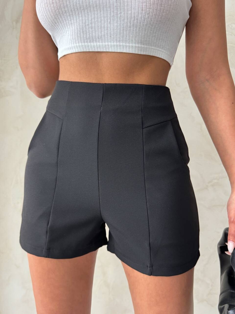 Kadın Yüksek Bel Mini Şort ZYN-58795 - 4