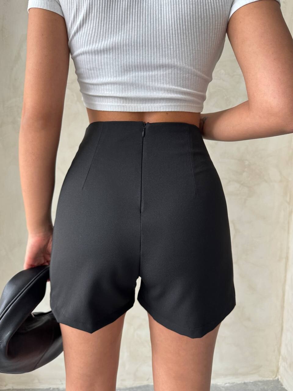 Kadın Yüksek Bel Mini Şort ZYN-58795 - 6