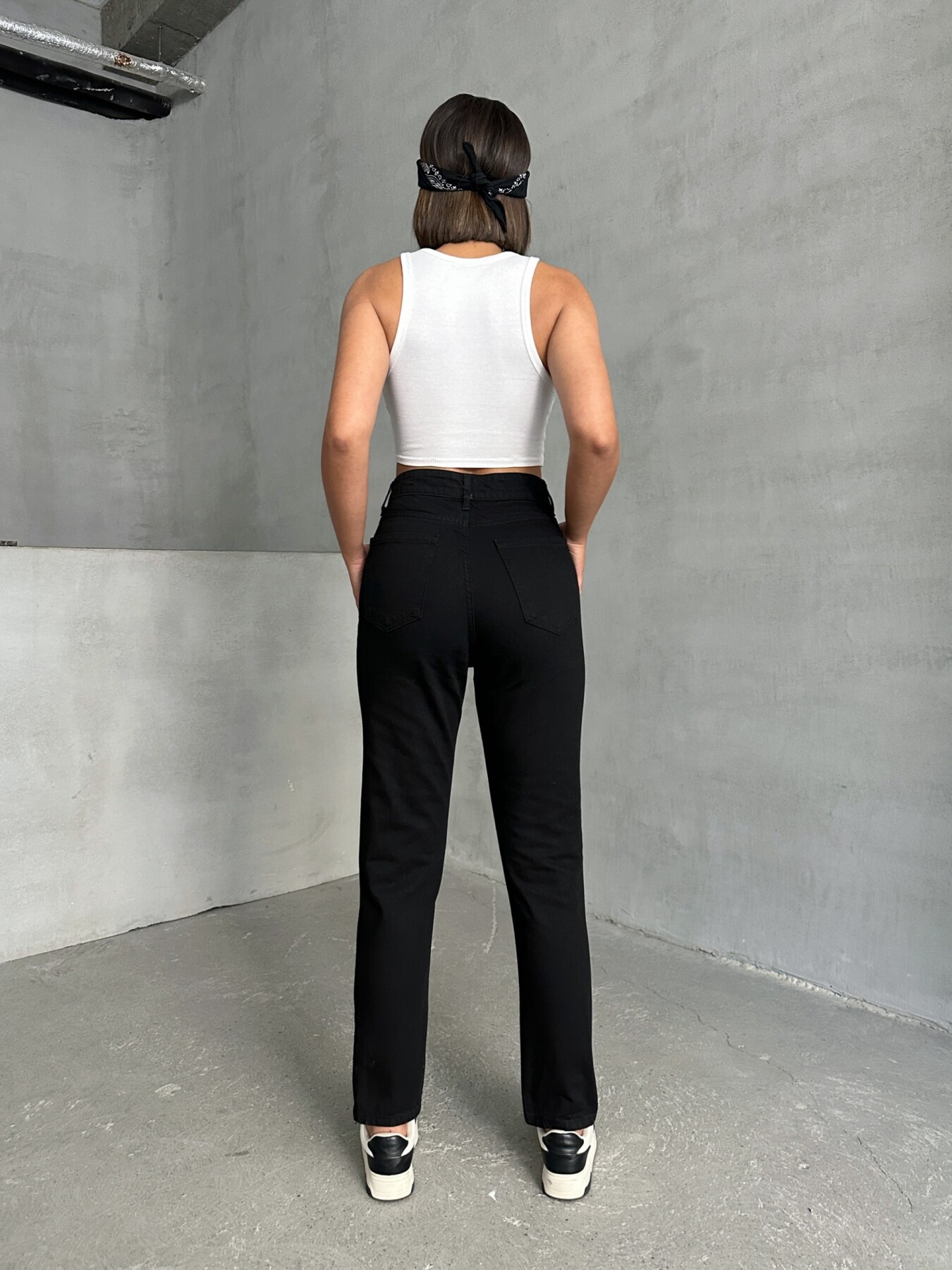 KADIN TAŞ YIKAMALI MOM JEAN KOT PANTOLON ZYN-58718 - 15
