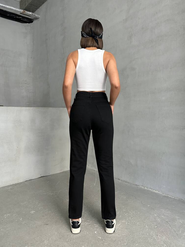 KADIN TAŞ YIKAMALI MOM JEAN KOT PANTOLON ZYN-58718 - 15
